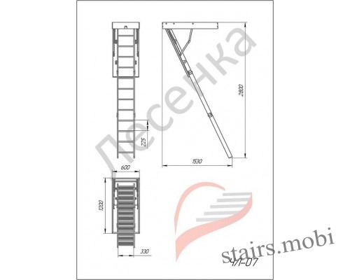 ЧЛ-07 вид2 чертеж stairs.mobi